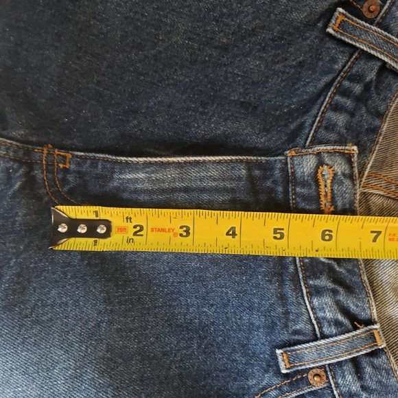 Y2K DKNY JEANS Sz 13 Short Court Dark Cotton Dark Wash 34x29 Denim Boot Cut Jean - Picture 10 of 14